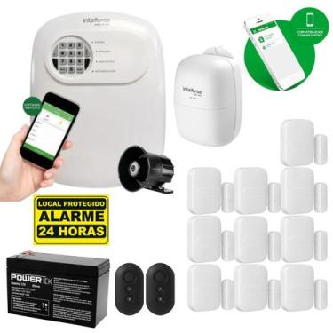 Imagem de Kit Alarme Intelbras 10 Sensor Sf C/ Eletrificador De Cerca