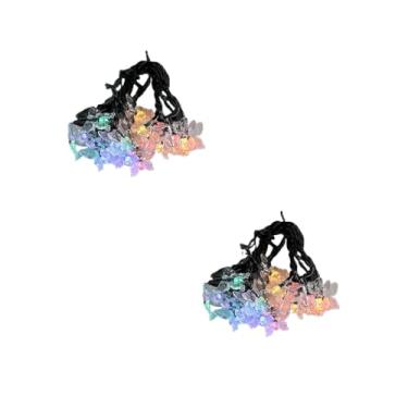 Imagem de Kit 1/2/3 Pisca Pisca Solar Borboleta LED RGB Decoração Natal Impermeável 20 Luzes Externa Interno,decoração de natal para jardim(2 Unidades)