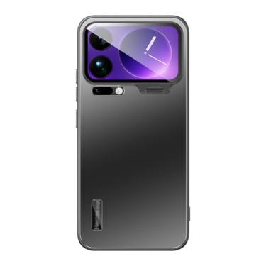 Imagem de LYJSMGZ Capa magnética para Xiaomi 17 Pro Max/17 Pro/17, armação de lente de metal fosco à prova de choque com suporte para capa de carregamento sem fio, preta, 17 Pro Max