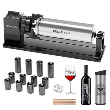 Imagem de Kit Rotativo Falcon A1 Pro Upgrade Pacote com 12 Risers, Mandril de Mandíbula Rotativa para Gravação de Objetos Cilíndricos, Taça de Vinho, Taco de Beisebol, Anel para Ceality Falcon A1 Falcon A1 Pro