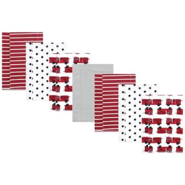 Imagem de Hudson Baby Panos de flanela de algodão unissex para bebês, tamanho único, Caminhão de bombeiros, tamanho nico