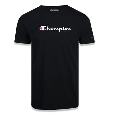 Imagem de Camiseta Feminina Manga Curta Champion Script Logo Ink Azul-Feminino