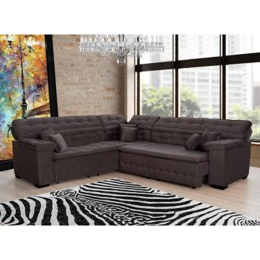 Imagem de Sofá de Canto Magno 2,37x2,37m Marrom