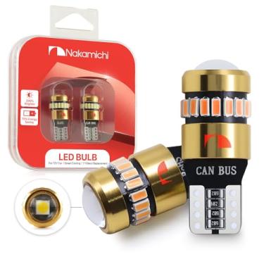 Imagem de Nakamichi Lâmpada LED T10 168 2825 194 W5W Wedge 18+1 SMD 3014 Chip LED Substituição Lâmpadas Livre de Erros para Carro Interior Domo Mapa Porta Licença Cortesia Luzes de Painel (Giallo Amber, 19 LEDs