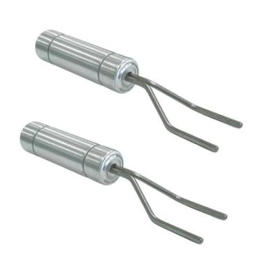 Imagem de Pegador De Inox Para Grelha Churrasqueira Churrasco 2 Un. - LAURINDOS 