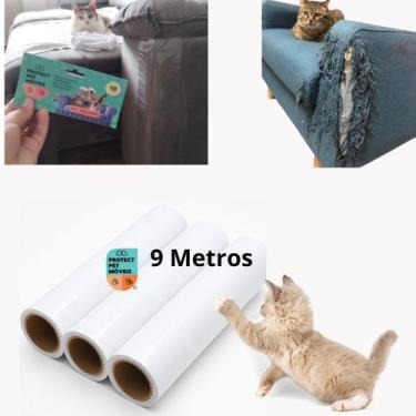 Imagem de Protetor Adesivo Sofa 3 Rolos Anti Arranhão Gato Protetores - Protect 