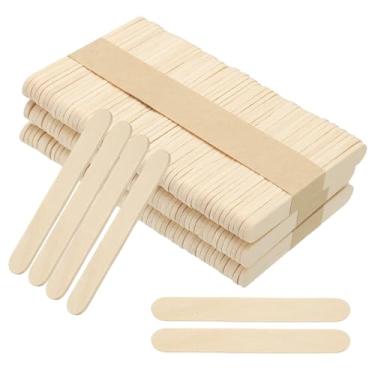 Imagem de PATIKIL Pacote com 150 bastões de artesanato, palitos de madeira de 6 cm para artesanato, sorvete, faça você mesmo, projetos de arte em casa, designs criativos, educação, madeira