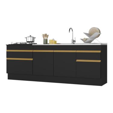 Imagem de Kit Com 2 Balcões De Cozinha 150cm E 70cm V2108Dourado