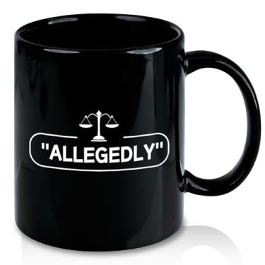 Imagem de Slugeren Presentes de advogado para homens e mulheres, caneca de café alegadamente 325 ml, presentes engraçados de Natal para advogado futuro advogado estudante advogado advogado paralegal