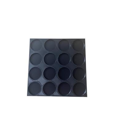 Imagem de Set of 5, 4x4 Plastic Round Movement Trays for 25mm Bases Black