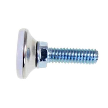 Imagem de Niveladores de móveis ajustáveis para serviço pesado 3/8-16 - Ajustador de pé de nivelamento de perna deslizante rosqueada - Pés de nylon branco (16, 3/8-16)