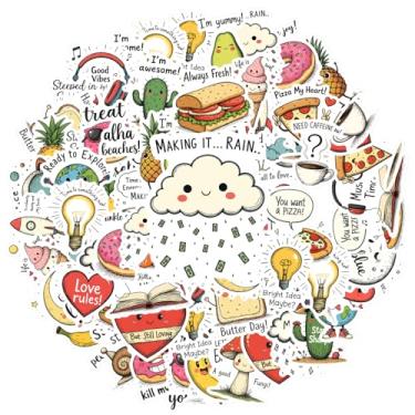 Imagem de 35 peças alimentos animais espaço motivação viagem adesivos engraçados engraçados para guitarra, laptop, capacete, skate, telefone faça você mesmo, guitarra, laptop, notebook, mala de viagem