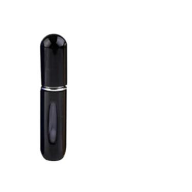 Imagem de Frasco Portátil para Perfume Spray Recarregável Atomizador de Bolso 5ml, Design Elegante Ideal Para Academia,Viagens,Festas,Encontros e Trabalho COR PRETO Luxuoso e Exclusivo