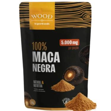 Imagem de Maca Peruana Negra Em Pó Premium 100% Pura 226g Wood
