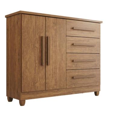Imagem de Cômoda 2 Portas 4 Gavetas Madri Plus Com Sapateira