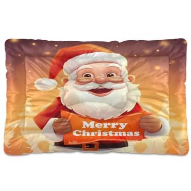 Imagem de SEHANY Cama de Natal para cães e gatos com fundo antiderrapante, cama de canil, colchão macio para animais de estimação, lavável para cães pequenos, médios e grandes, gatos, 45,7 x 61 cm