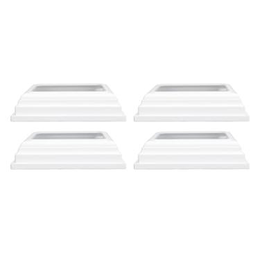 Imagem de Hyuduo Saia de Poste Tipo Dividida, Capa de Base de Poste Branco de 10,2 X 10,2 Cm para Cerca de Corrimão de Deck de Varanda, Peças de Reposição de Design Leve de Fácil Instalação