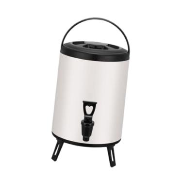 Imagem de IEUDNS Distribuidor de bebidas quentes e frias Balde Multiuso Camada dupla Espessada Balde de chá Balde de gelo para água Comercial, 8l