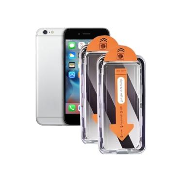 Imagem de [Pacote com 2] Protetor de tela de privacidade para iPhone 6 6s 7 8, vidro temperado antiespião, dureza 9H, instalação sem bolhas, compatível com capas