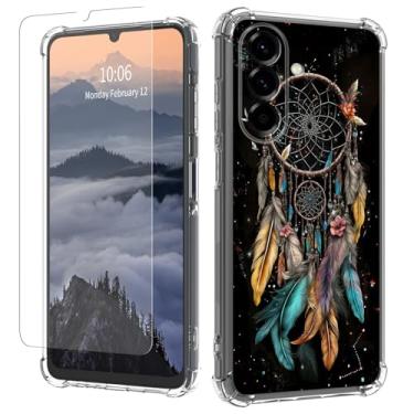 Imagem de Capa para celular Samsung Galaxy A36 5G com protetor de tela transparente para mulheres meninas proteção contra quedas fina flexível TPU transparente à prova de choque capa protetora para Samsung A36