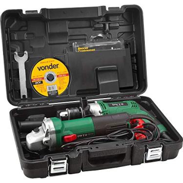 Imagem de Conjunto Esmerilhadeira De 4.1/2" E Furadeira De 1/2", 220 V, Com Jogo De Brocas E Disco, Efd 751 Dwt Dwt