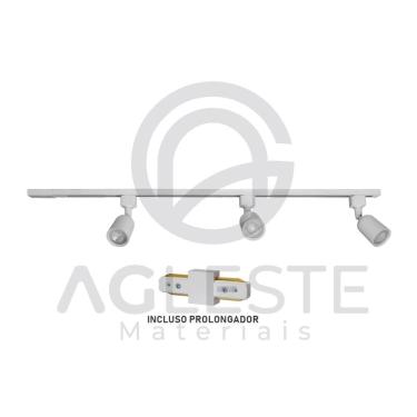 Imagem de Kit Trilho Com 3 Spot 5W 3000K Bivolt Branco - Luminatti