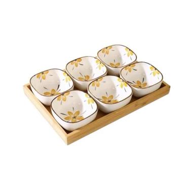 Imagem de prato de lanche Casa multifuncional lanche placa tempero molho churrasco pote quente prato lateral restaurante aperitivo tigela tigela de sopa