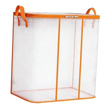 Imagem de WeiLaiKeQi Saco para guardar roupas com alça reforçada, zíperes suaves, à prova de poeira, ideal para organizar edredons, roupas, brinquedos e lençóis durante, 65cm X 55cm X 70cm