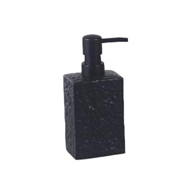 Imagem de Dispensador de sabão Dispensador de sabonete líquido moderno em cerâmica para bancada banheiro(Preto)