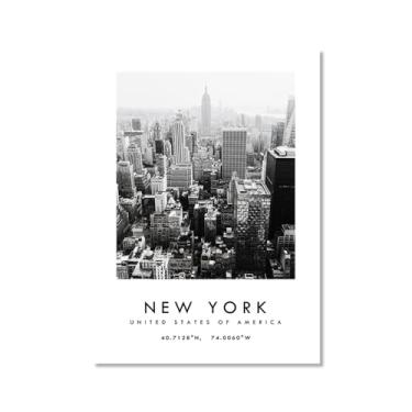 Imagem de Pôster de cidade preto e branco - impressão de viagem Roma Las Vegas Veneza Paris Sydney Amsterdã Amalfi Sanfrancisco Pintura em tela impressões de paisagem da cidade do mundo imagens de parede pôster