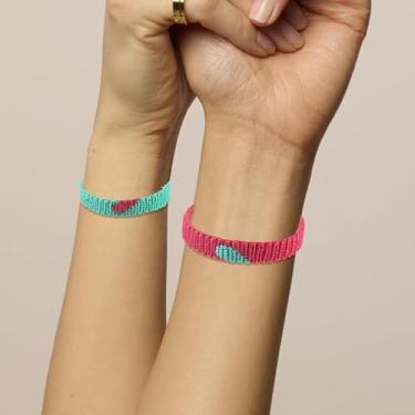 Imagem de Pulseiras de coração combinando, pulseiras para casais, pulseira da amizade, joias combinando, presentes de Natal, presentes de amizade para mulheres, dia dos namorados