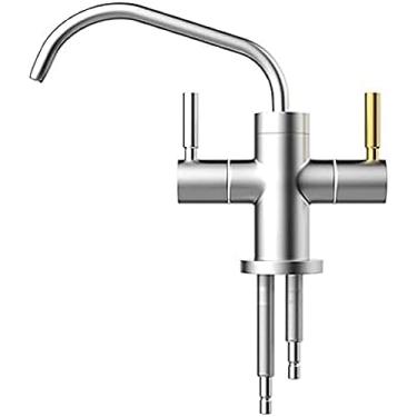 Imagem de Filtro de água potável Torneira de cozinha escovada 360 gira torneira de pia de cozinha RO filtro de água potável torneira de pia osmose reversa 1/4''-M,E