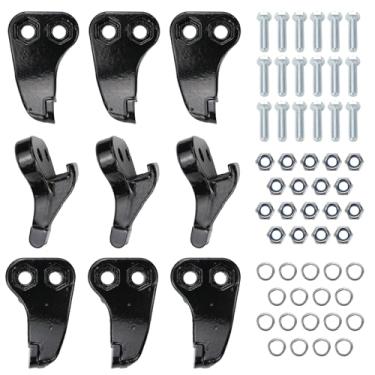 Imagem de Conjunto de 9 dentes para moedores de tocos DK2 e Power King modelo OPG777 PK0803, dentes para moedor de tocos inclui parafusos e porcas