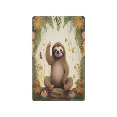 Imagem de Wassud Placa de cobertura para interruptor de luz, interruptor único, capas de tomada placa de parede, preguiça fofa (4) decoração decorativa de casa, sala de estar, quarto, decoração