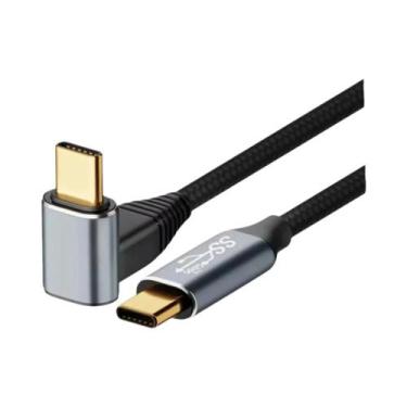 Imagem de Cabo USB C Macho-Fêmea De 90 Graus 5A Carregamento Rápido 31 PD 100W E