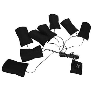 Imagem de Luqeeg Almofadas de Aquecimento Elétrico Colete de Tecido Jaqueta Aquecedor Folha 3 Engrenagens Aquecedor Elétrico USB para Roupas de Inverno Almofadas de Aquecimento 8 Em 1 para Atividades Ao Ar Livre