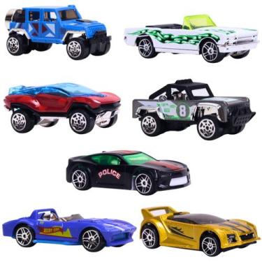 Imagem de Kit 10 Carrinho Metal Infantil Roda Livre Escala 1:64 Sortidos - Caste