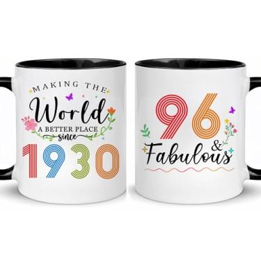 Imagem de Choinn 1930 Presentes de aniversário de 96 anos para mulheres e homens, presente de aniversário de 96 anos, caneca de café para mãe, pai, avó, vovô, ideias de presentes de aniversário de 96 anos, Dia