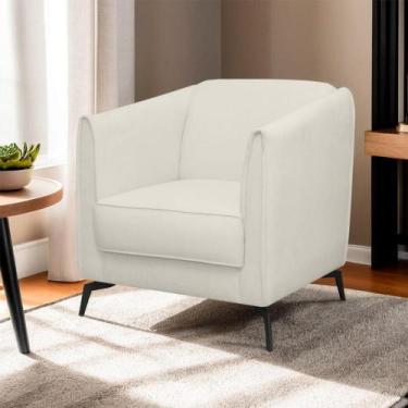 Imagem de Cadeira Decorativa Poltrona Aurea Sala Bouclé Pés Em Metal - SOFA STOR