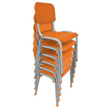 Imagem de Kit 6 Cadeiras Infantil Polipropileno LG flex Reforçada Empilhável WP 