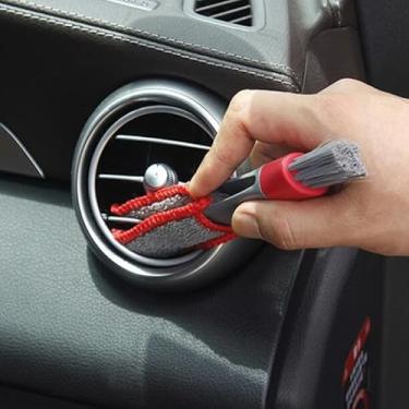 Imagem de Espanador de limpeza de microfibra superfino de cabeça dupla – Escova compacta reutilizável para interior de carro/teclado/eletrônicos/laptop/lente da câmera