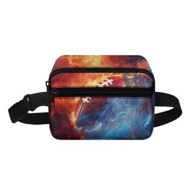 Imagem de Glkyslehks Pochetes para meninos de 4 a 8 anos, pochetes pequenas para crianças de 4 a 8 anos, Chama da bandeira americana