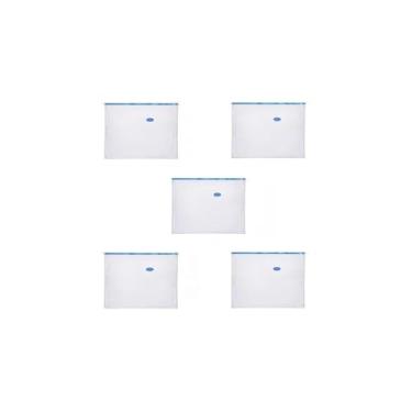 Imagem de Saco Organizador a Vácuo, Branco, PE e PET, 50x70cm, Hermético com Válvula, Redução de Volume 80%, para Roupas e Cobertores