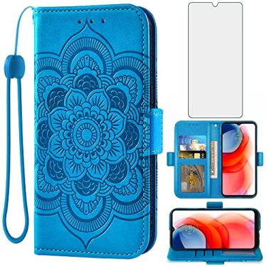 Imagem de Asuwish Capa carteira compatível com Moto G Play 2021 e protetor de tela de vidro temperado, capa flip, porta-cartões, acessórios de celular, capas para celular Motorola GPlay2021 6.5 XT2093DL