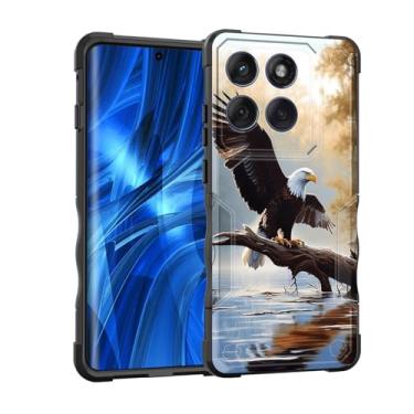 Imagem de EFGWSDER Capa para Moto Edge 2025, [camada dupla][proteção contra quedas de grau militar de 3,5 metros] Capa resistente à prova de choque para Motorola Moto Edge 2025 de 6,7 polegadas, águia careca