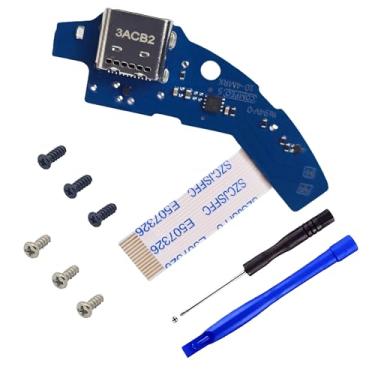 Imagem de Funayama Substituição de porta tipo C de carregamento USB 1000XM4 para fones de ouvido Sony WH-1000XM4 Conector de carregamento Placa de porta do carregador com FPC e parafusos