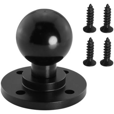 Imagem de LUORNG Cabeça esférica de liga de alumínio de 25 mm com interface de parafuso de 1/10.2 cm, suporte de câmera de parede e base de montagem externa para câmeras, telefones e tablets (base de 40 mm)