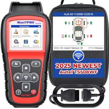 Imagem de Autel TPMS Ferramenta de MaxiTPMS TS508, Atualizado de TS401/TS408/TS501, Sensores MX do Programa (315/433 MHz) em segundos, Ativar/Liberar Todos os Sensores para Todos os Carros, Lê/Leitura DTCs, Reiniciar a Luz TPMS