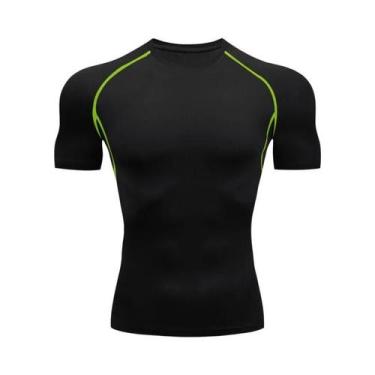Imagem de Camisetas De Compressão Masculinas De Verão Manga Curta Para Academia 