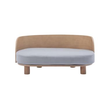 Imagem de Sofá-cama para gatos e cães pequenos para animais de estimação pequenos móveis de madeira elevada para animais de estimação destacável e lavável, adequado para uso interno e externo, adequado para